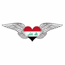 I Love Iraq -wings Cut Outs