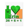 I Love Ireland  26 + 6 = 1 Postcard