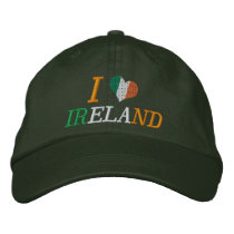 I Love Ireland embroidered hats by Ricaso_Graphics I Love Ireland embroidered hats