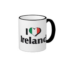 I Love Ireland Flag Coffee Mugs