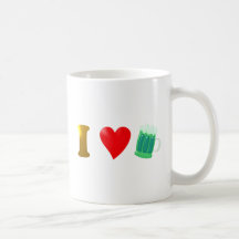 I love Ireland I love Irish country green beer Mug