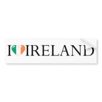 "I love Ireland" sticker bumper stickers