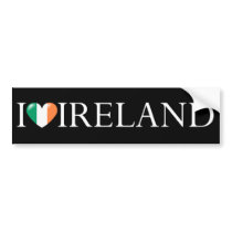 "I love Ireland" sticker bumper stickers