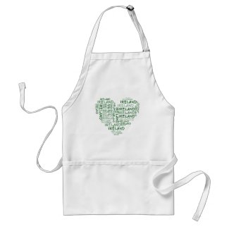 I Love Ireland With All My Heart (Symbolic Words) Apron