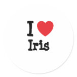 I love Iris heart T-Shirt stickers