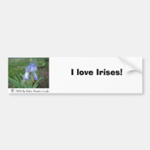 I Love Irises! Bumper Stickers
