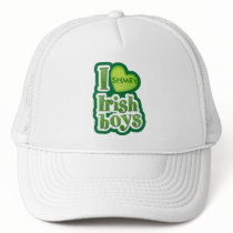 I Love Irish Boys White Hat by STAY_HOME_MOM_ROCKS I Love Irish Boys White Hat