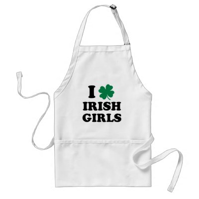 I Love Irish Girls Aprons
