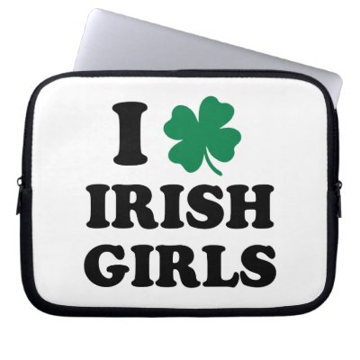 I Love Irish Girls Laptop Sleeves