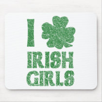 I Love Irish Girls Mouse Pads