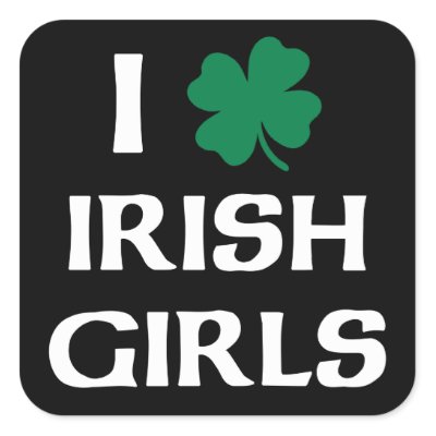 I Love Irish Girls Stickers