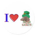 I Love Irish Goats - ST. PATRICK'S DAY GIFT stickers by GoatLady I Love Irish Goats - ST. PATRICK'S DAY GIFT stickers