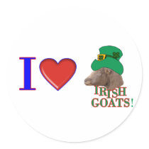 I Love Irish Goats - ST. PATRICK'S DAY GIFT stickers by GoatLady I Love Irish Goats - ST. PATRICK'S DAY GIFT stickers