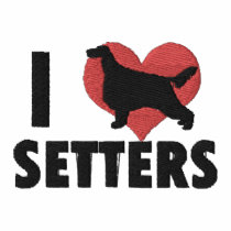 I Love Irish Setters Embroidered Shirt (T-Shirt) embroidered shirts
