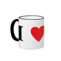 I Love Irish Water Spaniels Mug by MenagerieMayhem I Love Irish Water Spaniels Mug