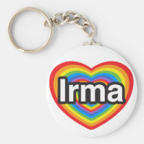 I love Irma. I love you Irma. Heart keychains