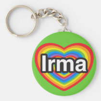 I love Irma. I love you Irma. Heart keychains