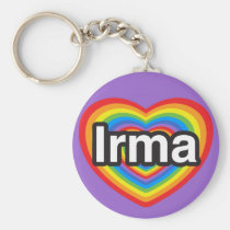 I love Irma. I love you Irma. Heart keychains