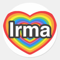 I love Irma. I love you Irma. Heart stickers