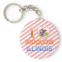 I Love Iroquois, IL Keychains