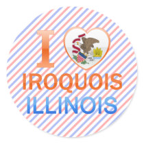I Love Iroquois, IL Round Stickers