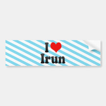 I Love Irun, Spain Bumper Sticker