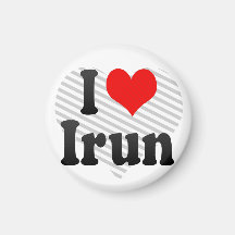 I Love Irun, Spain Fridge Magnets