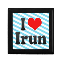 I Love Irun, Spain Keepsake Boxes