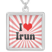 I Love Irun, Spain Necklace