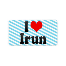 I Love Irun, Spain Personalized Address Label