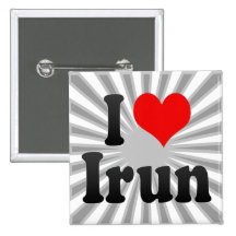 I Love Irun, Spain Pinback Button