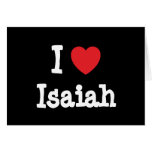 I love Isaiah heart custom personalized cards