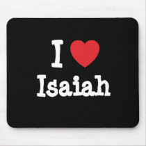 I love Isaiah heart custom personalized Mouse Mat