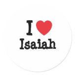 I love Isaiah heart custom personalized stickers