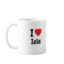 I love Isis heart T-Shirt mugs