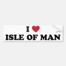 I Love Isle of Man Bumper Stickers