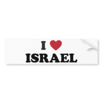 I Love Israel Bumper Sticker