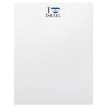 I Love Israel letterhead by EthnoShirts I Love Israel letterhead