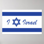 I Love Israel - Star of David Print