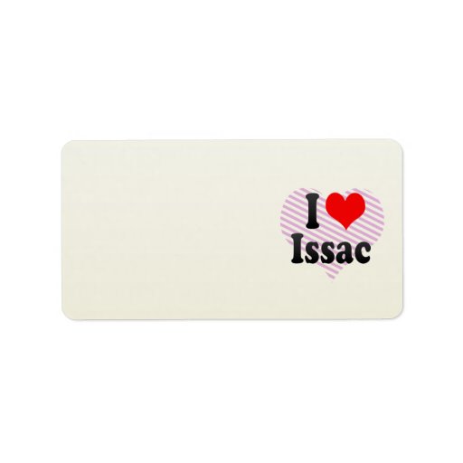 I love Issac Personalized Address Label