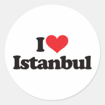 I Love Istanbul Round Sticker