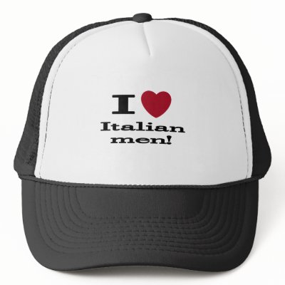 I Love Italian Men Mesh Hat by world_wide