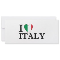 I love Italy Rack Card