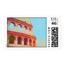 I Love Italy - Ruins of Ancient Rome Colosseum Stamps