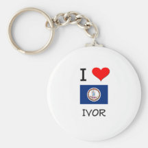 I Love Ivor Virginia Keychain