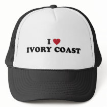 I Love Ivory Coast Mesh Hats