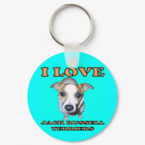 I Love Jack Russell Terriers Keychain.