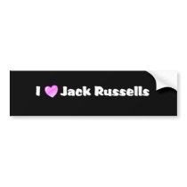 I Love Jack Russells bumper stickers
