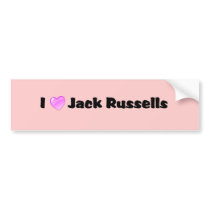 I Love Jack  Russells bumper stickers