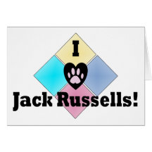 I Love Jack Russells Cards